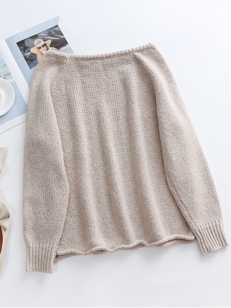 Doll | Chesterfield Apricot Oversized Collar Knit Sweater