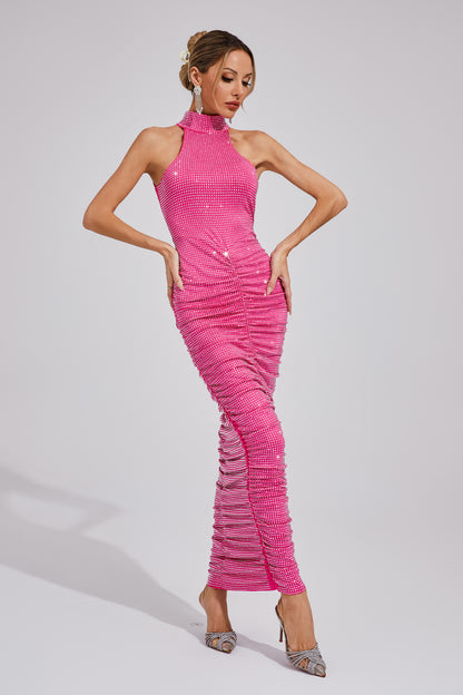 Lizzie Rose Red Diamond Maxi Dress