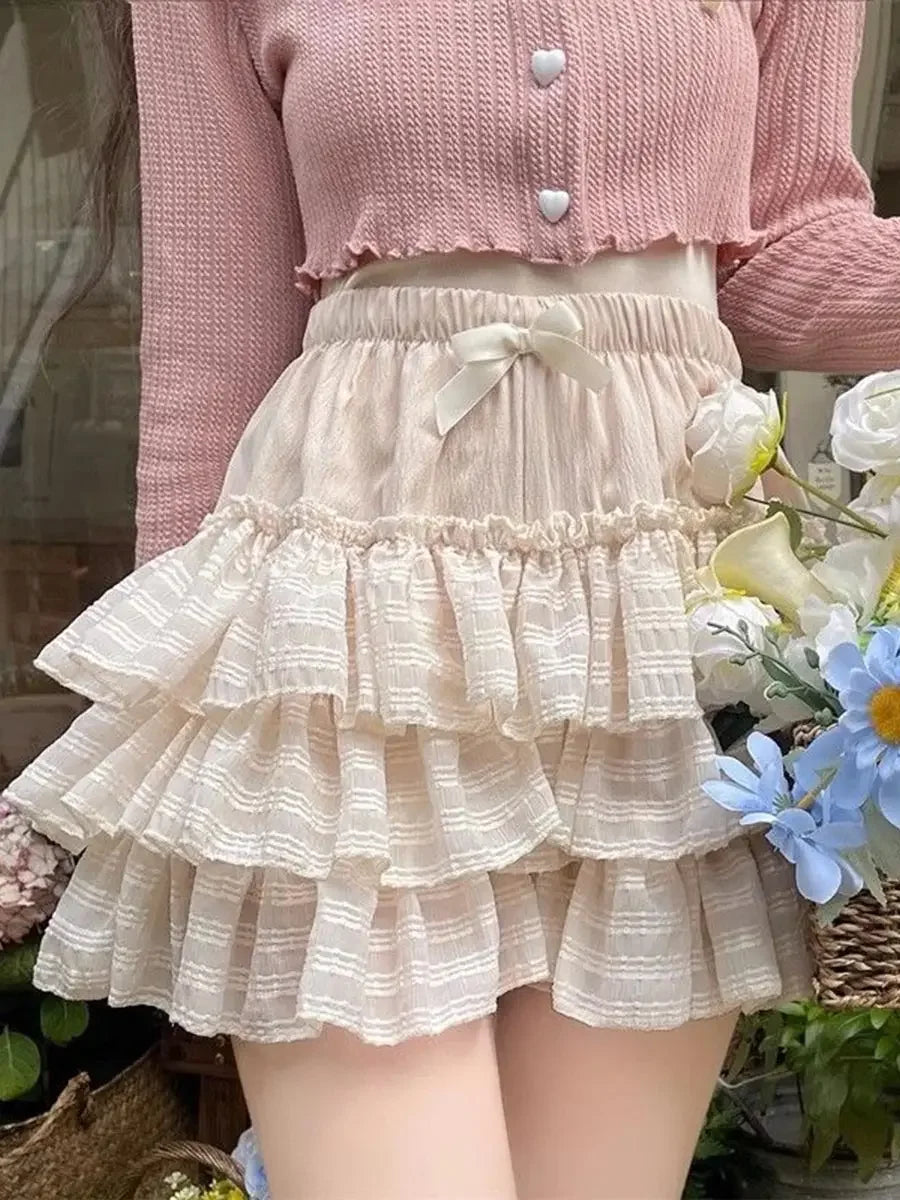Elastic Waist Lace Skirt