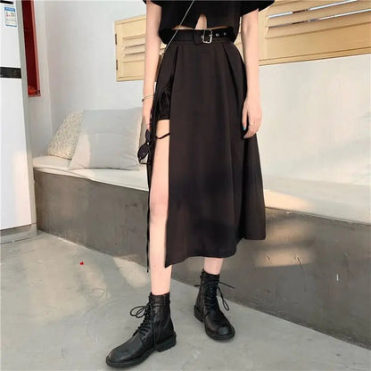 Long Simple All Match High Waist Comfortable Skirt