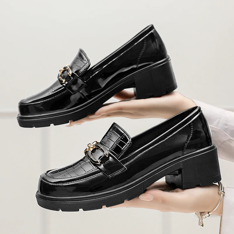 British Style Platform Light Designer Office Flats Loafers