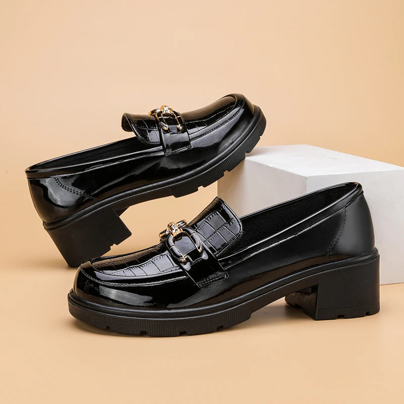 British Style Platform Light Designer Office Flats Loafers