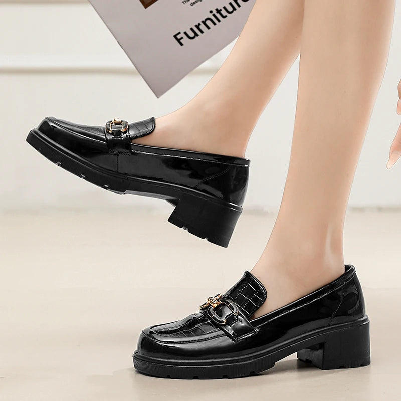 British Style Platform Light Designer Office Flats Loafers