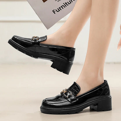 British Style Platform Light Designer Office Flats Loafers