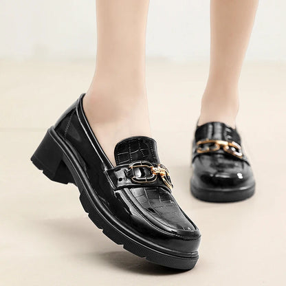 British Style Platform Light Designer Office Flats Loafers