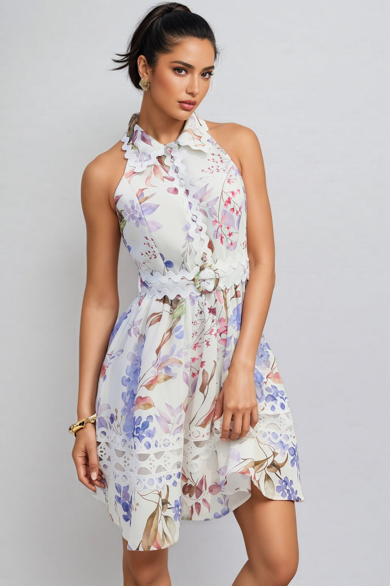 Helena Print Sleeveless Mini Dress