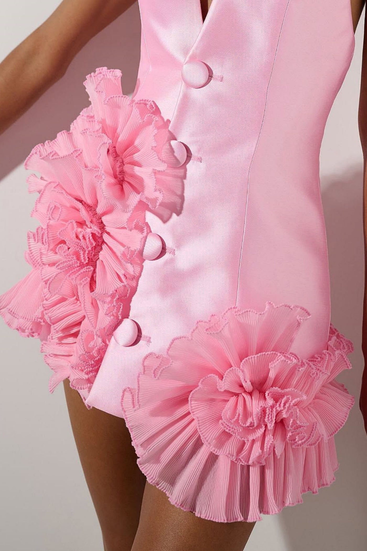Magezi Satin Halter Mini Dress