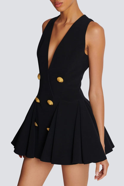Makia Pleated Flared Mini Dress