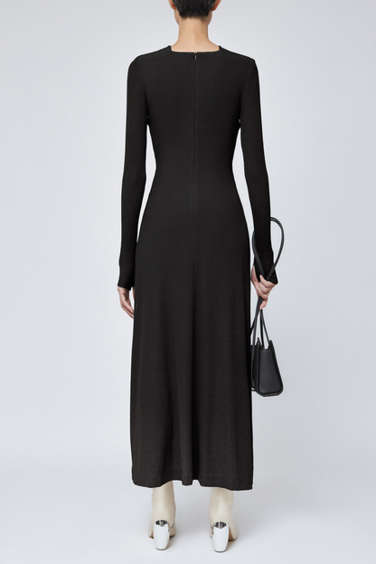 Maryam Cross Maxi Dress in Black