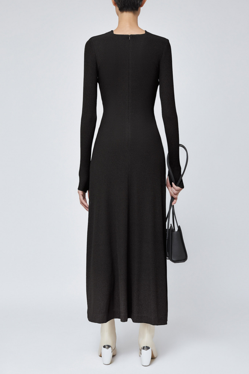 Maryam Cross Maxi Dress in Black