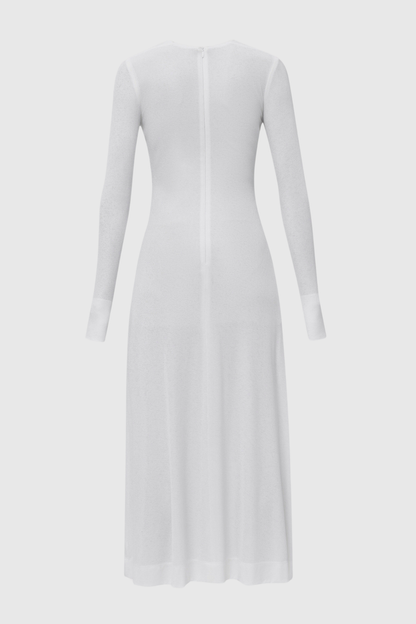 Maryam Cross Maxi Dress in White