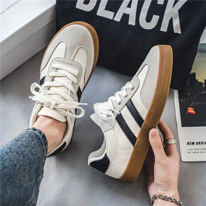 Retro German Training Shoes Lace-up Lightweight Comfortable Sports Flat Shoes Skateboard Running Shoes