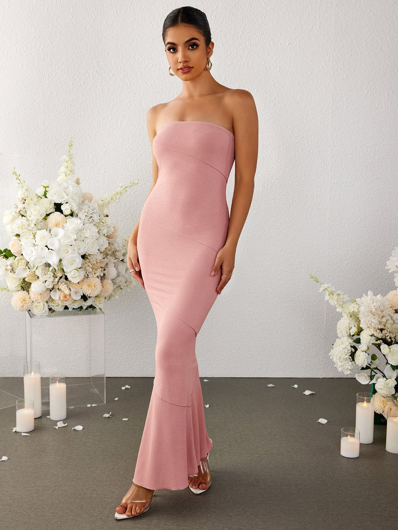 Mermaid Bodycon Maxi Tube Dress