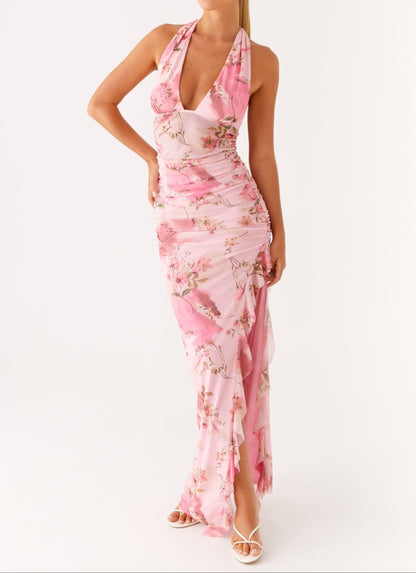 Fiorella Maxi Dress - Pink Print
