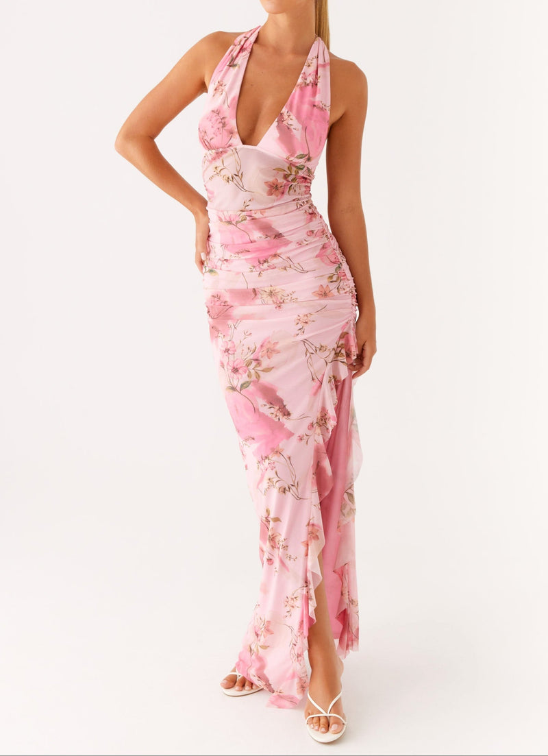 Fiorella Maxi Dress - Pink Print