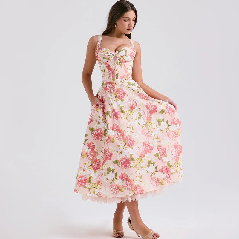 Print Summer Midi Dress
