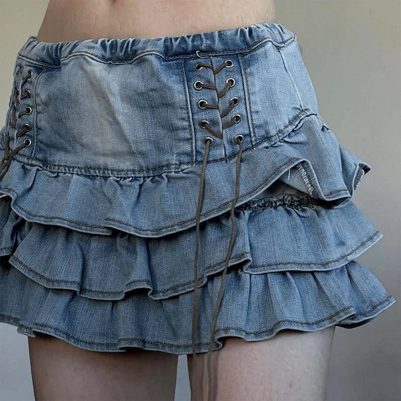 Sweet Kawaii A-line Denim Skirt
