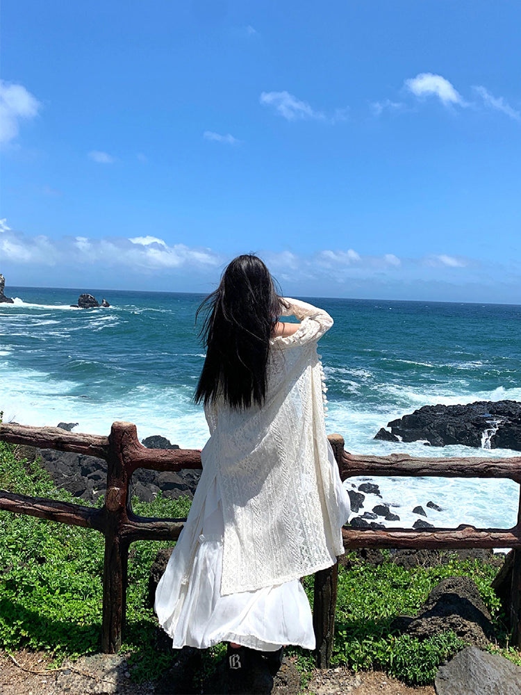 Minimalist White Spaghetti Strap Maxi Dress _ Island Getaway Look