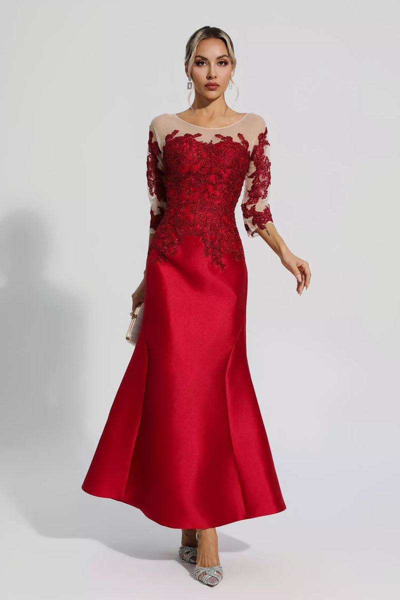 Monica Red Mermaid Maxi Dress