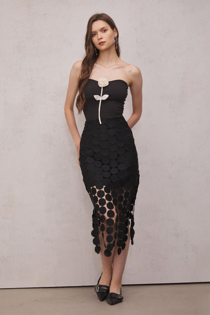 Mya Fringe Maxi Skirt