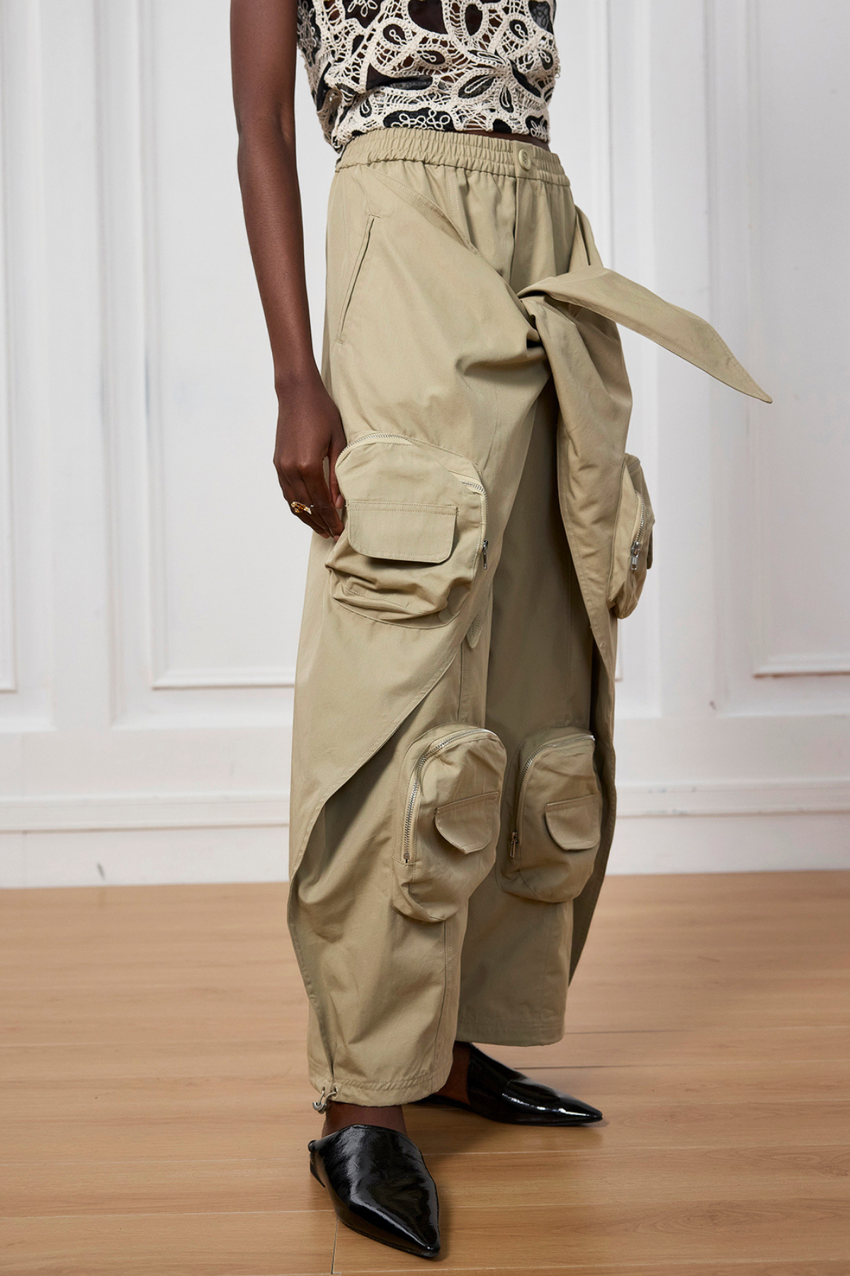 Natasha Pocket Lace Up Cargo Pants