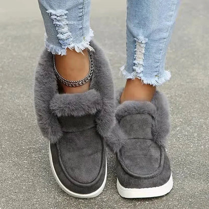 New Comfortable Stylish Slip-on Plush Warm Cozy Ankle Snow Boot