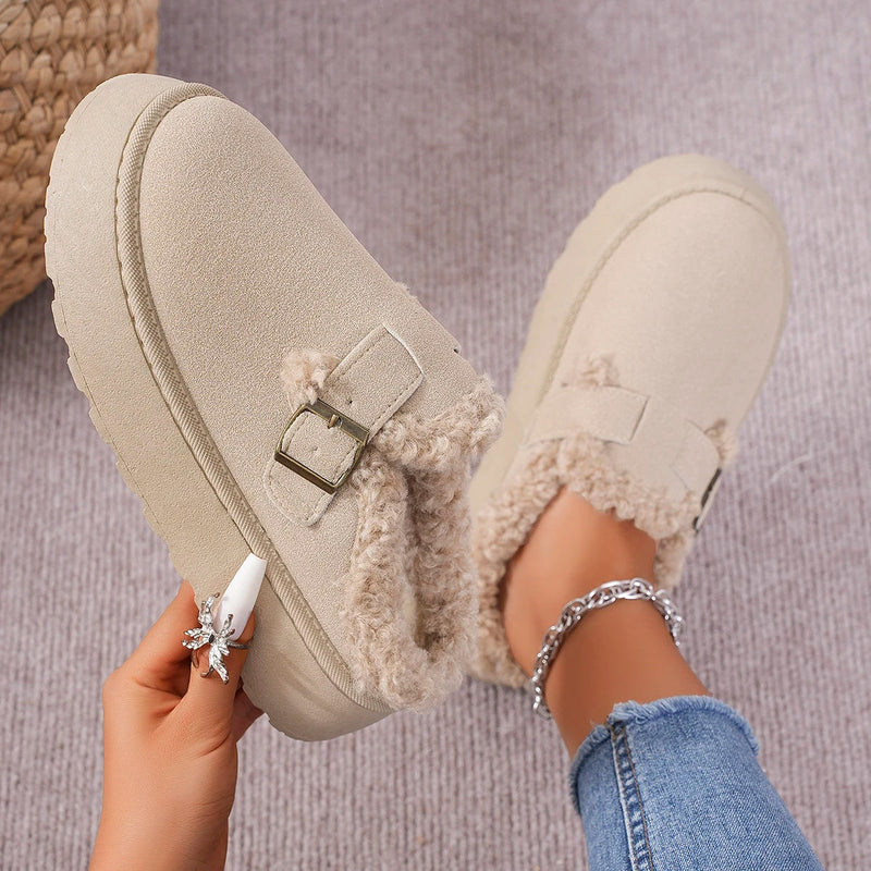 Plush Retro Comfortable Flat Sole Snow Boot