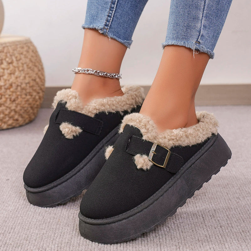 Plush Retro Comfortable Flat Sole Snow Boot