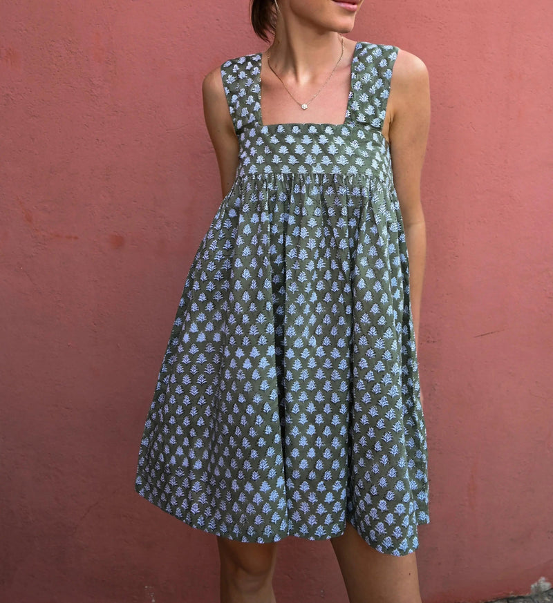 Stripe Tie-up Mini Dress