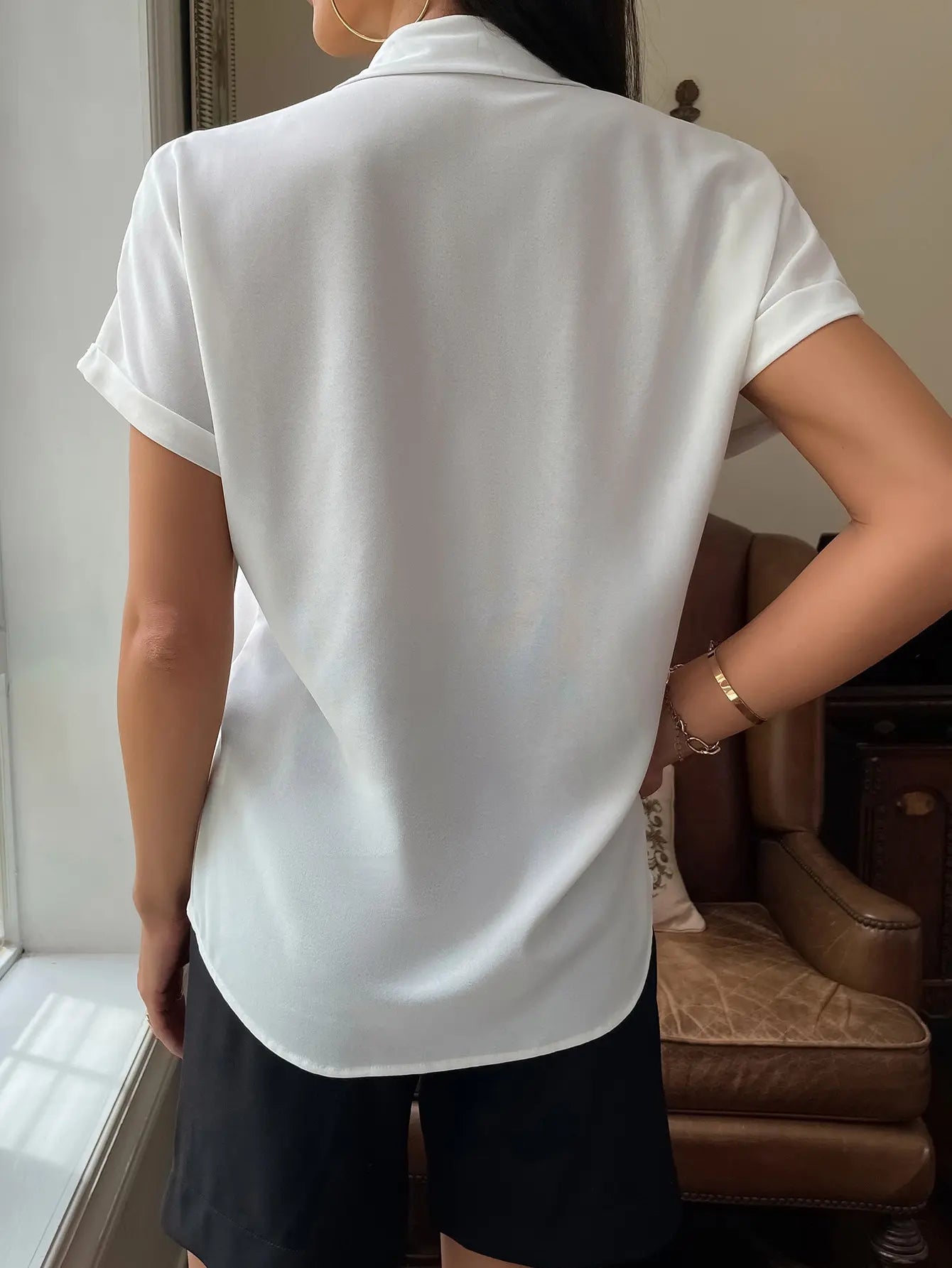 Chiffon Short-sleeved Blouse