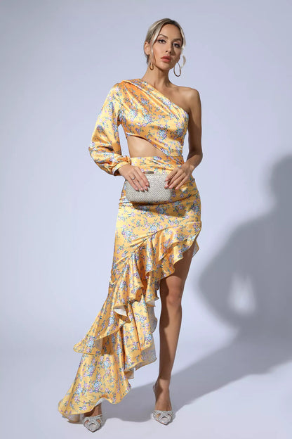 Nina Yellow Maxi Dress