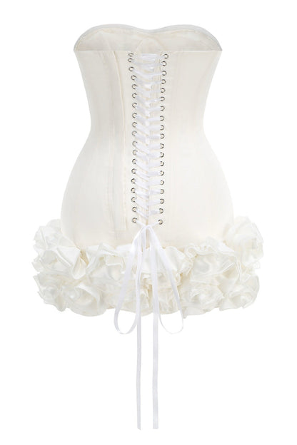 Nuala Strapless Mini Dress - White