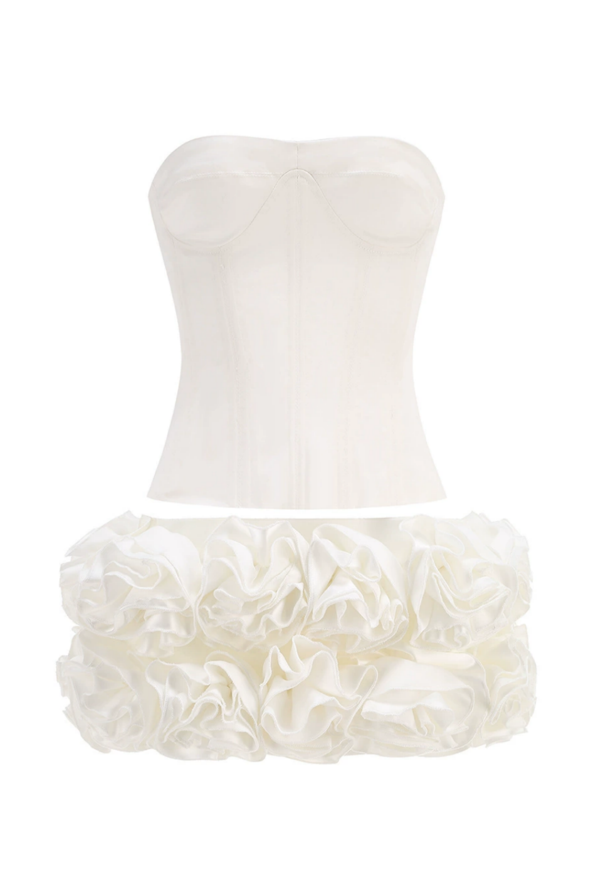 Nuala Strapless Mini Dress - White