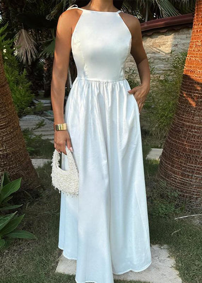 Halo Back-tie Maxi Dress