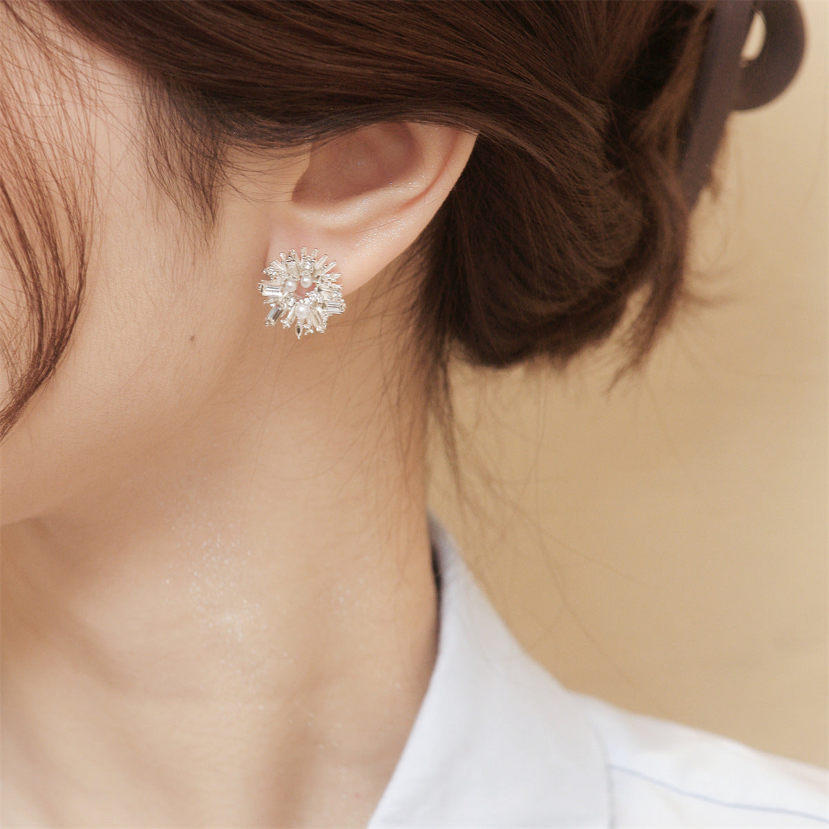 Delicate Artisan Pearl Earring