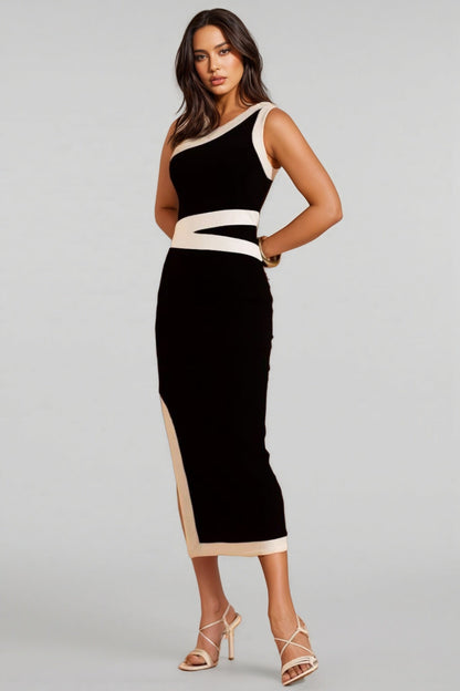 Gira One Shoulder Colour Block Maxi Dress