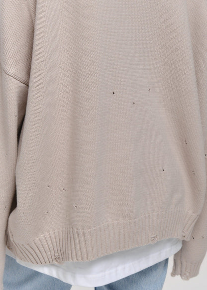 Forest Green Oversized Sweater - Elegance