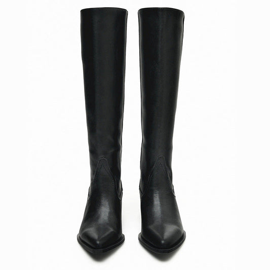 Retro Large Tube Pants High Pointed Boots