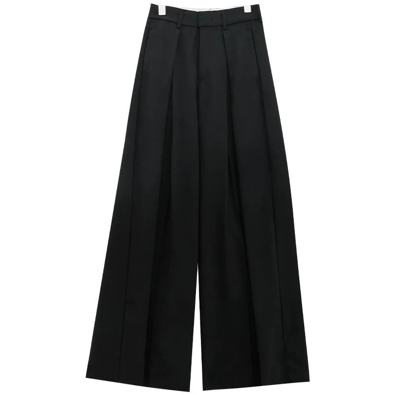 Dramatic Noir Wide-leg Palazzo Pants