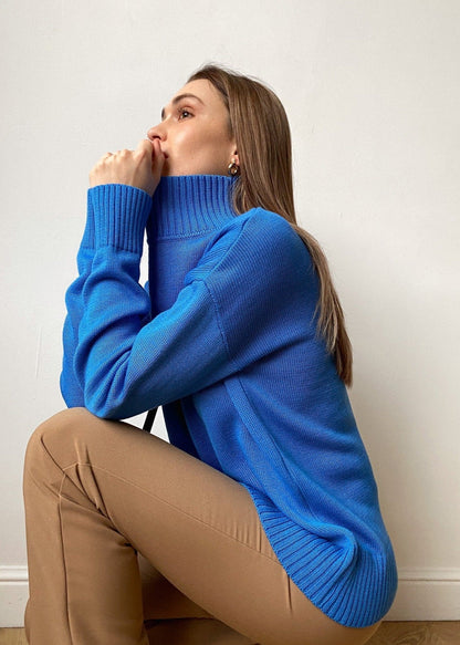 Classic High-neck Knit Sweater