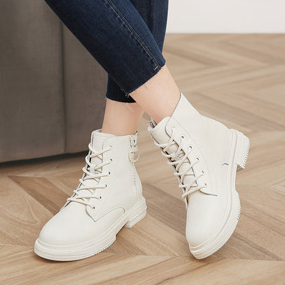 Martin Fashionable British Style Flat Ankle Boots