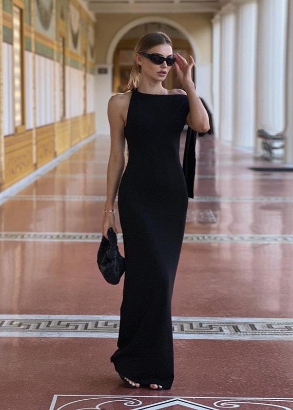Graceful One-shoulder Maxi Dress