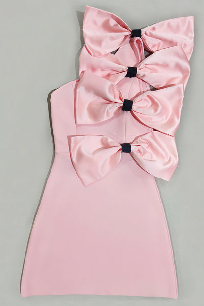 Rila Barbie Pink Big Bow Mini Dress