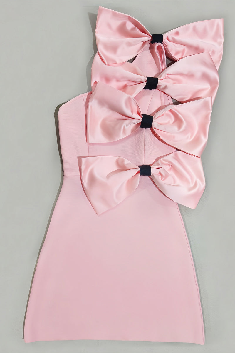 Rila Barbie Pink Big Bow Mini Dress