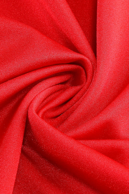 Kelid Red Backless Twisted Slit Maxi Dress