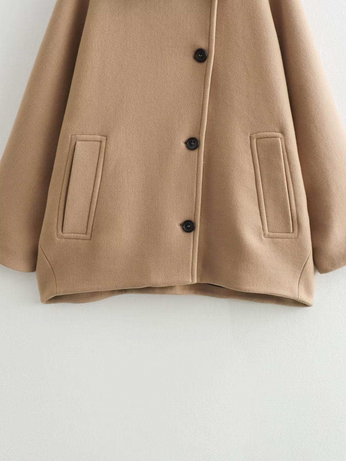 Fall Trends Autumn and Winter New Loose Overcoat Coat Single-breasted Mid-length Top