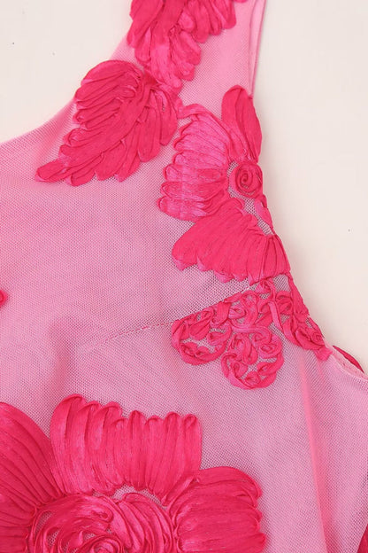 Barbara Applique Mesh Maxi Dress