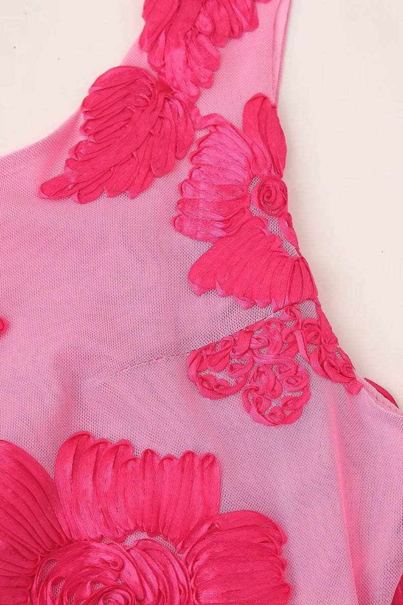 Barbara Applique Mesh Maxi Dress
