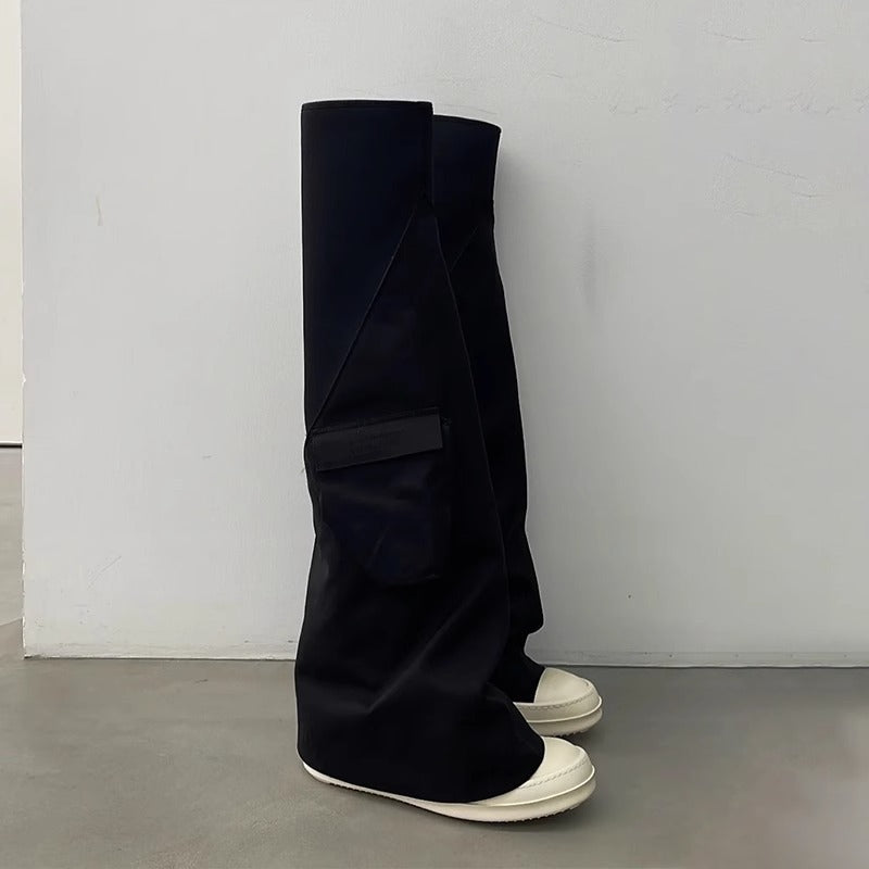 High-grade Sheepskin Pocket Pants Tall Knight Boots