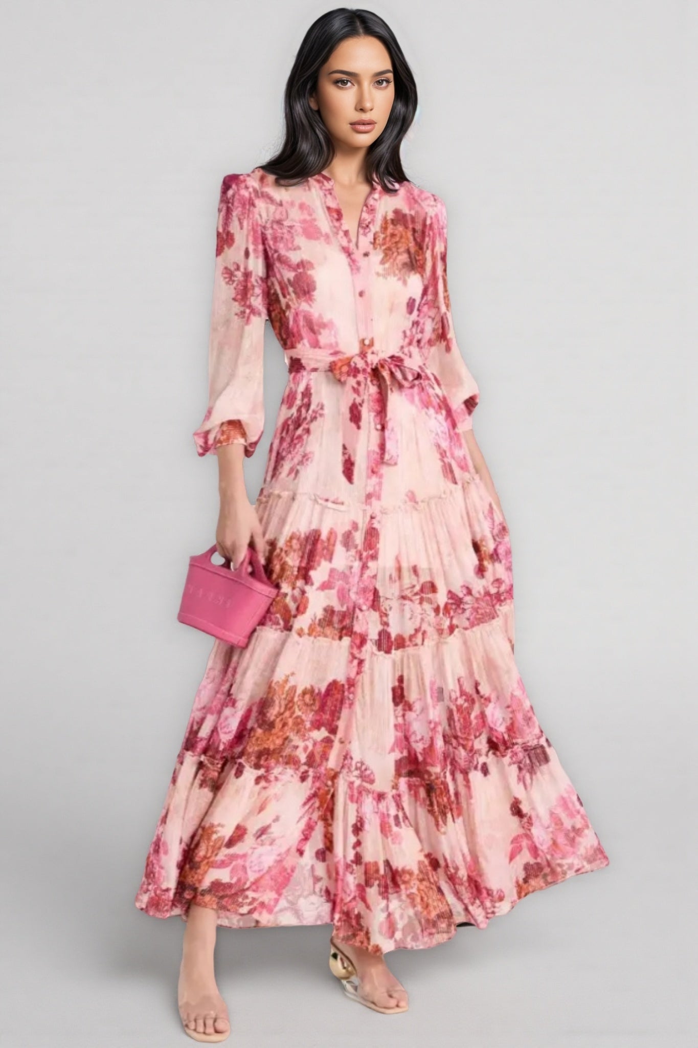 Hermione Mid Sleeve Maxi Dress